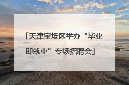 天津宝坻区举办“毕业即就业”专场招聘会