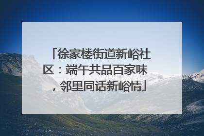 徐家楼街道新峪社区：端午共品百家味，邻里同话新峪情