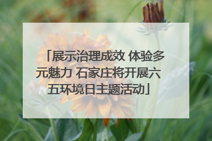 展示治理成效 体验多元魅力 石家庄将开展六五环境日主题活动