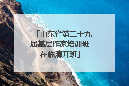 山东省第二十九届基层作家培训班在临清开班