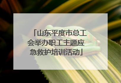 山东平度市总工会举办职工主题应急救护培训活动