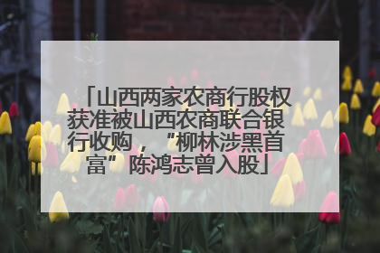 山西两家农商行股权获准被山西农商联合银行收购，“柳林涉黑首富”陈鸿志曾入股