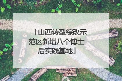 山西转型综改示范区新增八个博士后实践基地