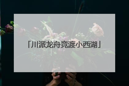 川派龙舟竞渡小西湖