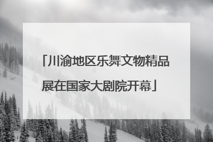 川渝地区乐舞文物精品展在国家大剧院开幕