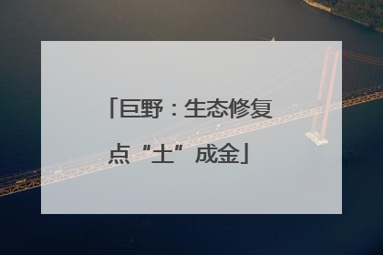 巨野：生态修复点“土”成金