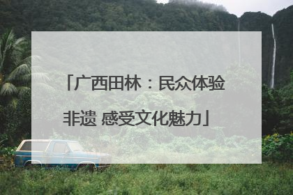 广西田林：民众体验非遗 感受文化魅力