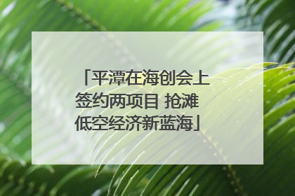 平潭在海创会上签约两项目 抢滩低空经济新蓝海
