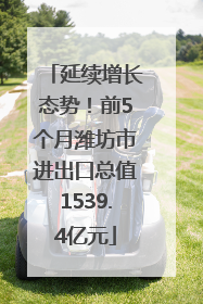 延续增长态势！前5个月潍坊市进出口总值1539.4亿元