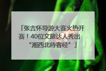 张吉怀导游大赛火热开赛！40位文旅达人秀出“湘西北待客经”