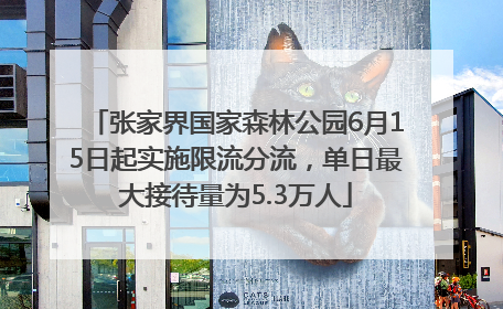 张家界国家森林公园6月15日起实施限流分流，单日最大接待量为5.3万人