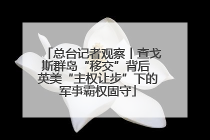 总台记者观察丨查戈斯群岛“移交”背后 英美“主权让步”下的军事霸权固守