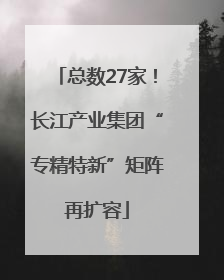 总数27家!长江产业集团“专精特新”矩阵再扩容