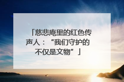 慈悲庵里的红色传声人：“我们守护的不仅是文物”