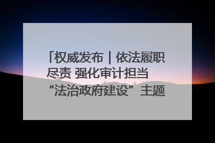 权威发布｜依法履职尽责 强化审计担当 “法治政府建设”主题系列新闻发布会市审计局专场召开