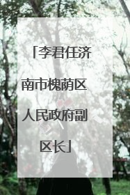 李君任济南市槐荫区人民政府副区长