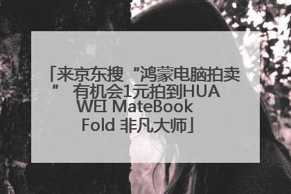 来京东搜“鸿蒙电脑拍卖” 有机会1元拍到HUAWEI MateBook Fold 非凡大师