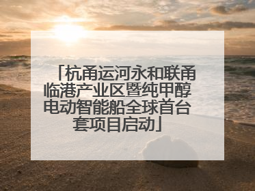 杭甬运河永和联甬临港产业区暨纯甲醇电动智能船全球首台套项目启动