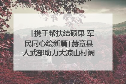 携手帮扶结硕果 军民同心绘新篇∣赫章县人武部助力大凉山村阔步乡村振兴路