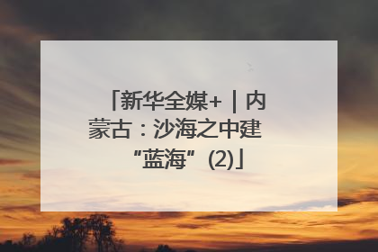 新华全媒+｜内蒙古：沙海之中建“蓝海”(2)