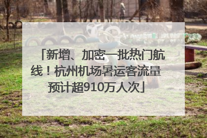新增、加密一批热门航线！杭州机场暑运客流量预计超910万人次