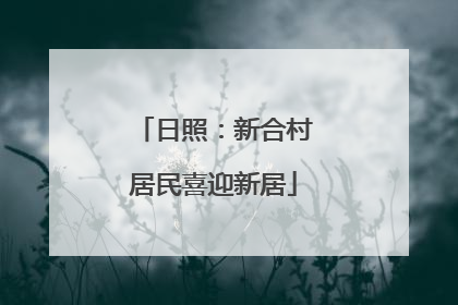 日照：新合村居民喜迎新居