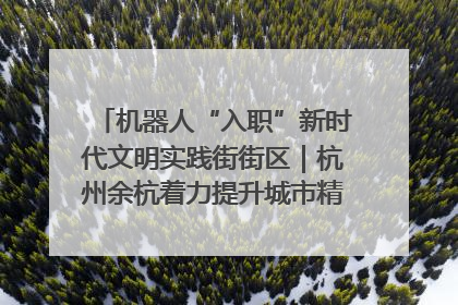 机器人“入职”新时代文明实践街街区｜杭州余杭着力提升城市精细化智能化管理水平