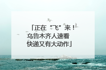 正在“飞”来！乌鲁木齐人速看 快递又有大动作