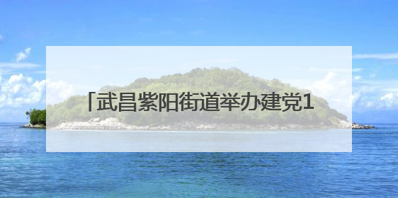 武昌紫阳街道举办建党104周年主题活动 赓续红色血脉锻造过硬作风