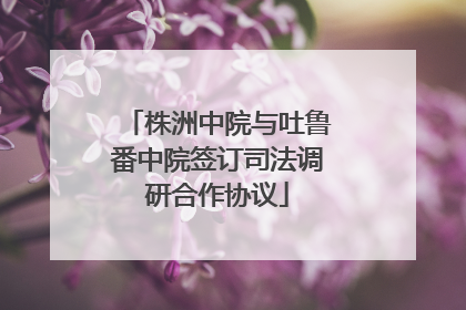 株洲中院与吐鲁番中院签订司法调研合作协议