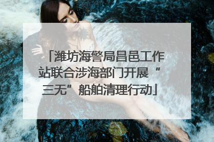 潍坊海警局昌邑工作站联合涉海部门开展“三无”船舶清理行动
