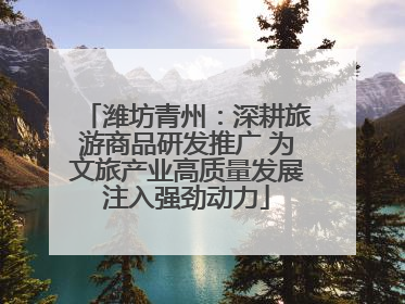 潍坊青州：深耕旅游商品研发推广 为文旅产业高质量发展注入强劲动力