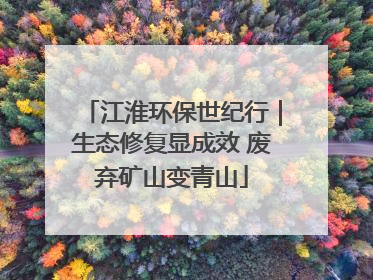 江淮环保世纪行｜生态修复显成效 废弃矿山变青山