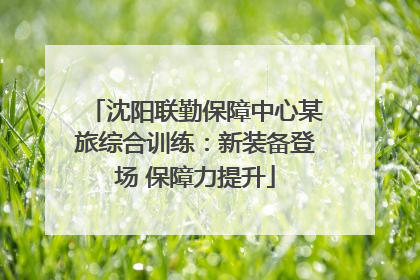 沈阳联勤保障中心某旅综合训练：新装备登场 保障力提升