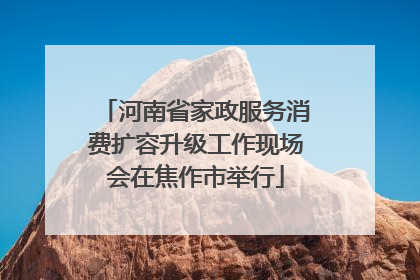 河南省家政服务消费扩容升级工作现场会在焦作市举行