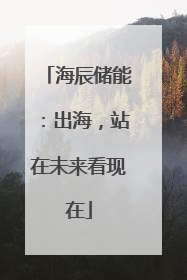 海辰储能：出海，站在未来看现在