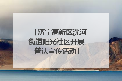 济宁高新区洸河街道阳光社区开展普法宣传活动