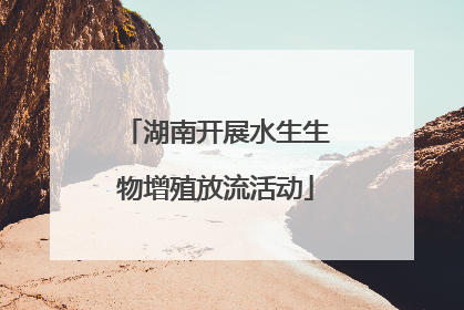 湖南开展水生生物增殖放流活动