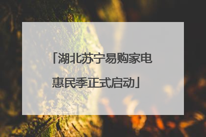 湖北苏宁易购家电惠民季正式启动