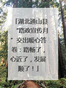湖北通山县“路政宣传月”交出暖心答卷：路畅了，心近了，发展顺了！