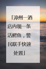漳州一酒店内现一条活鳄鱼，警民联手快速处置