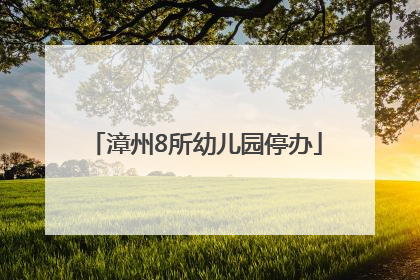 漳州8所幼儿园停办