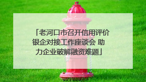 老河口市召开信用评价银企对接工作座谈会 助力企业破解融资难题