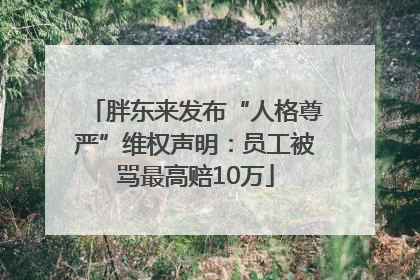 胖东来发布“人格尊严”维权声明：员工被骂最高赔10万