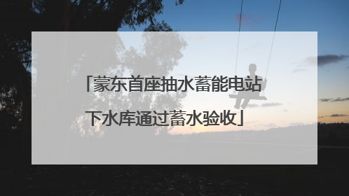 蒙东首座抽水蓄能电站下水库通过蓄水验收