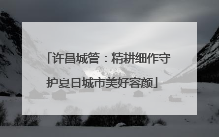 许昌城管：精耕细作守护夏日城市美好容颜