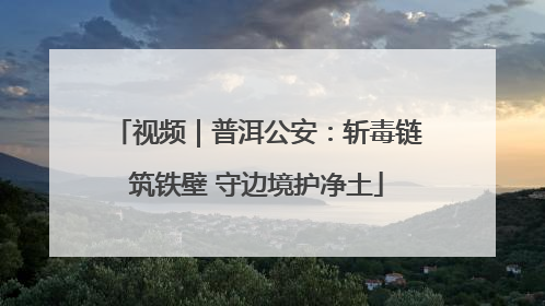 视频｜普洱公安：斩毒链筑铁壁 守边境护净土