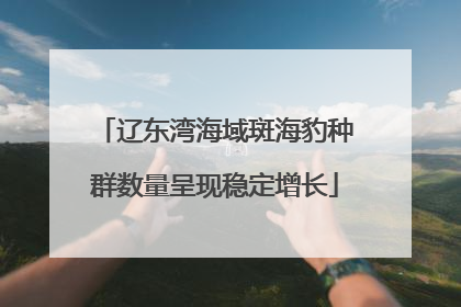 辽东湾海域斑海豹种群数量呈现稳定增长