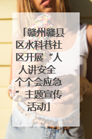 赣州赣县区水科巷社区开展“人人讲安全 个个会应急”主题宣传活动