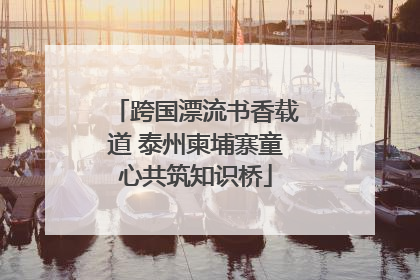 跨国漂流书香载道 泰州柬埔寨童心共筑知识桥